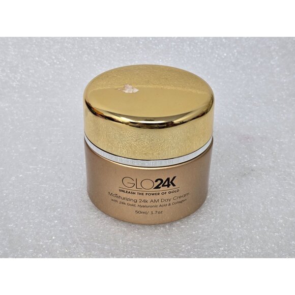 GLO 24K Moisturizing 24K AM Day Cream With Hyaluronic Acid & Collagen 50ml 1.7oz - Picture 1 of 1